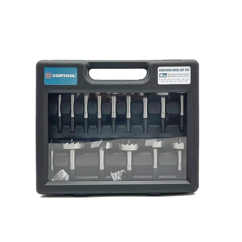 Cortool Forstner Bit Set 16Pcs Hex Shank, Wood Drill Bits Set with Multi Sided Shank - Image 4